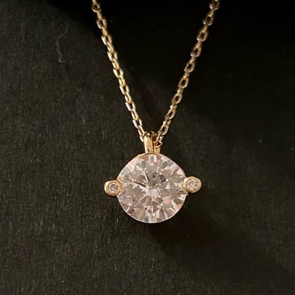 NWOT Kate Spade Saturday Duo Prong Pendant Necklace. Color: Gold - Picture 2 of 4